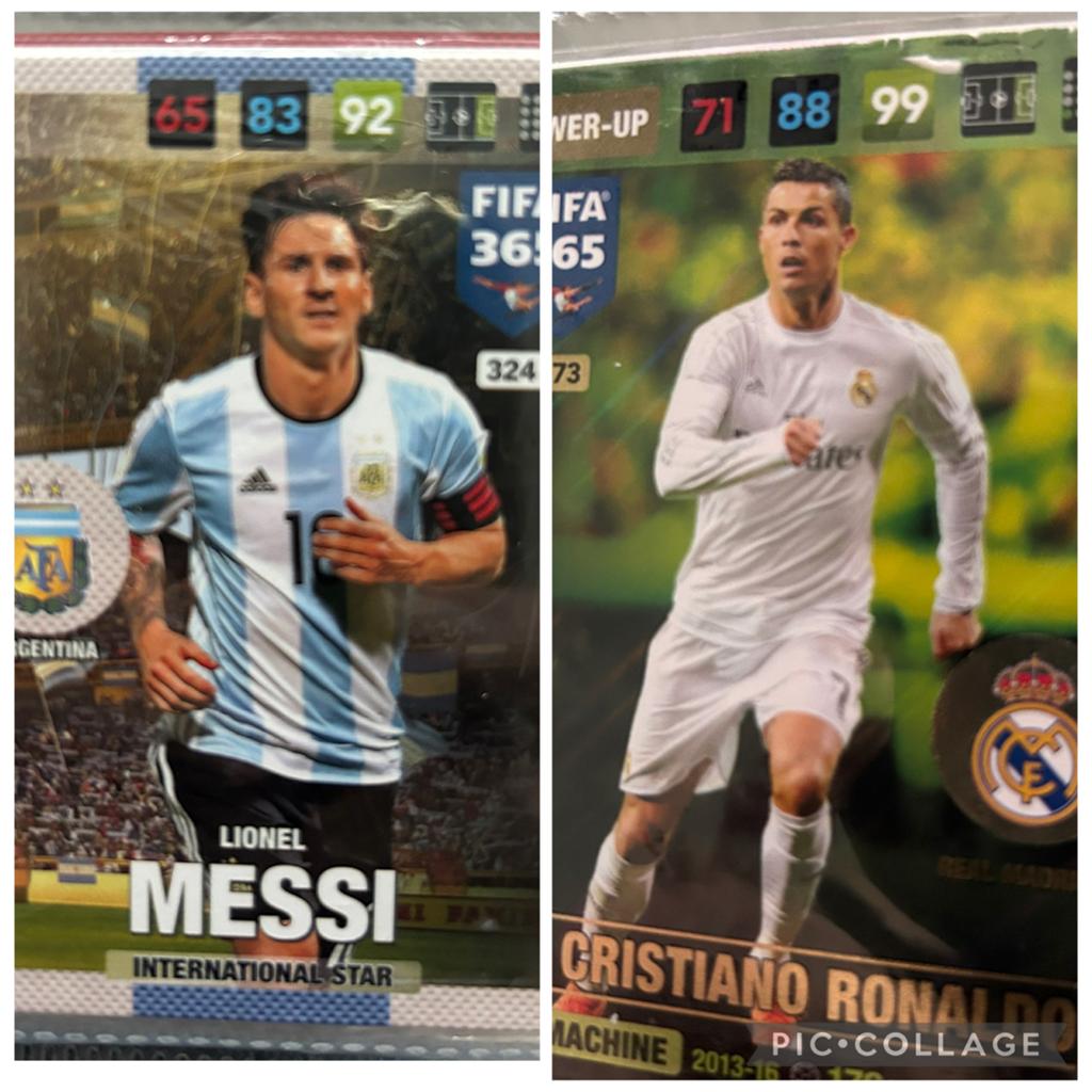 Grote verzameling verzamelkaarten/stickers o.a Messi/Ronaldo, Ophalen of Verzenden, Zo goed als nieuw, Meerdere plaatjes
