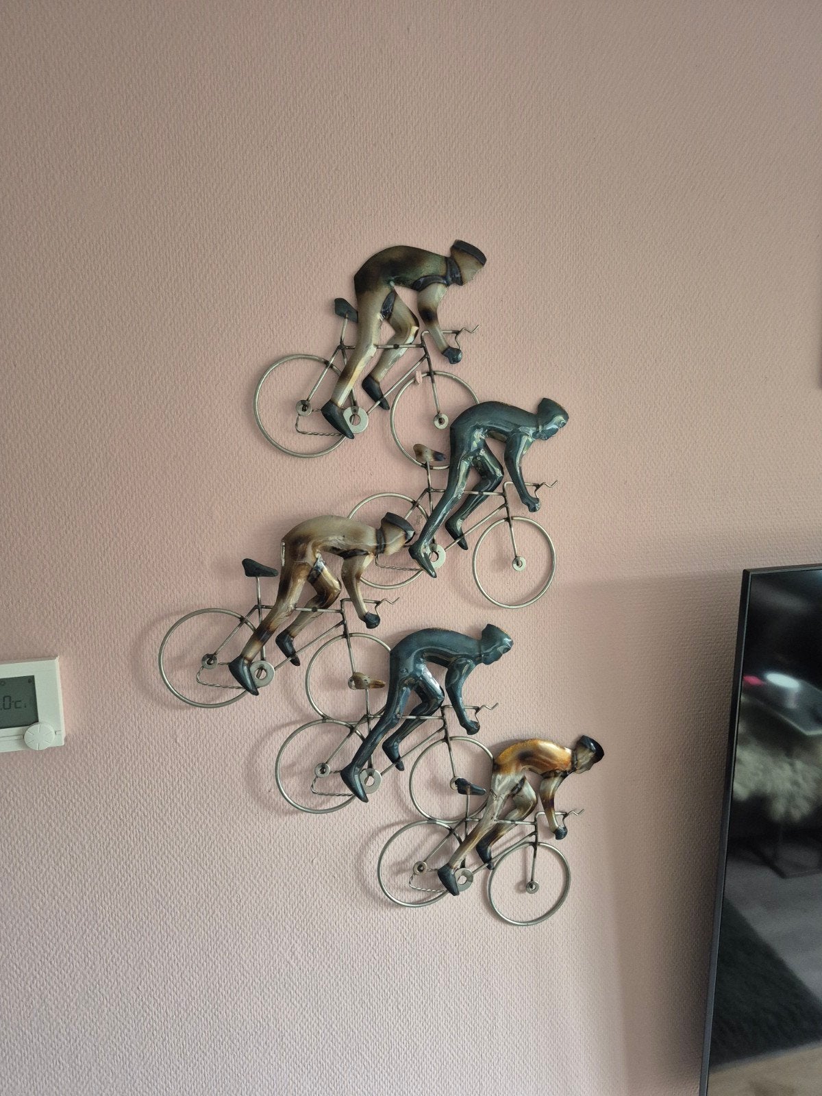 Uniek Fietsenkunstwerk - Wielrenners aan de Muur, Ophalen
