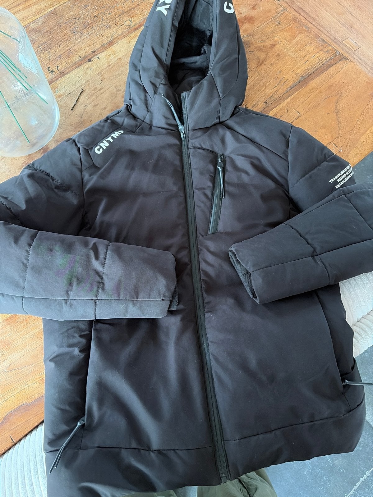 FSBN Zwarte Dikke Winterjas Maat S - Keurig Netjes, Kleding | Heren, Ophalen of Verzenden, Zo goed als nieuw, Maat 46 (S) of kleiner
