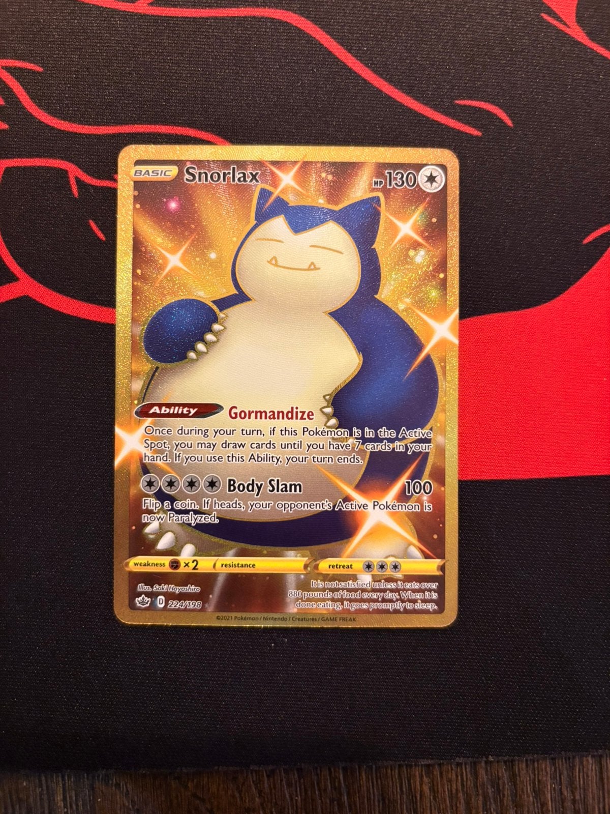 POKÉMON SNORLAX 224/198 – SECRET RARE – NM, Ophalen of Verzenden, Zo goed als nieuw