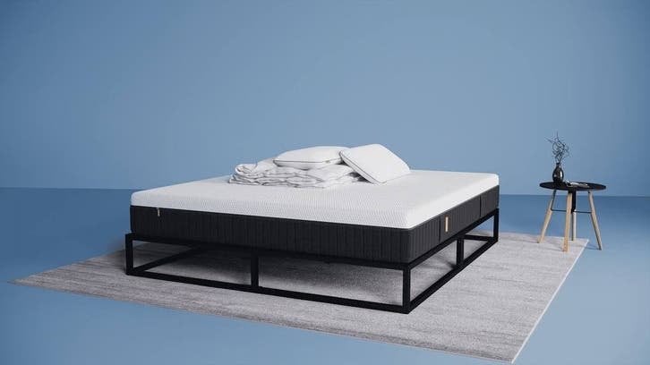Matrass + Bed, Emma Sleep 200x200, Ophalen, Gebruikt, Zwart, Tweepersoons