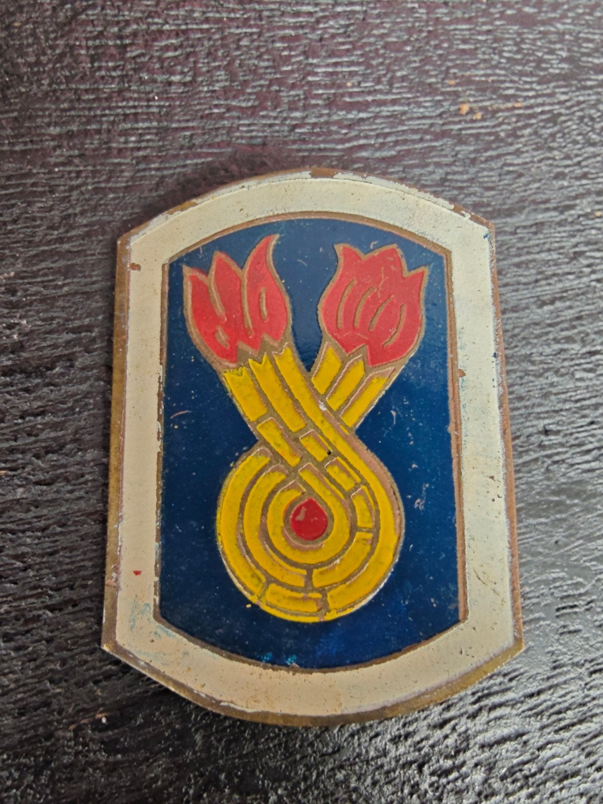 beercan badge 196 Infantry usa... Vietnam oorlog periode, Ophalen of Verzenden