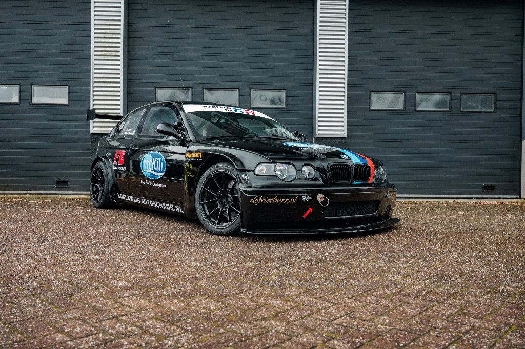 BMW E46 Compact 'M3' + race auto collectie te koop, Achterwielaandrijving, Overige bekleding, Zwart, Bedrijf