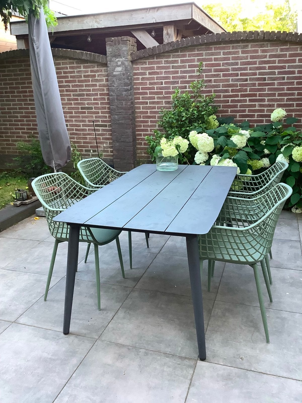Manifesto Furniture tuintafel - Grijs/Antraciet, Tuin en Terras, Tuintafels, Ophalen, Gebruikt, Rechthoekig, Aluminium