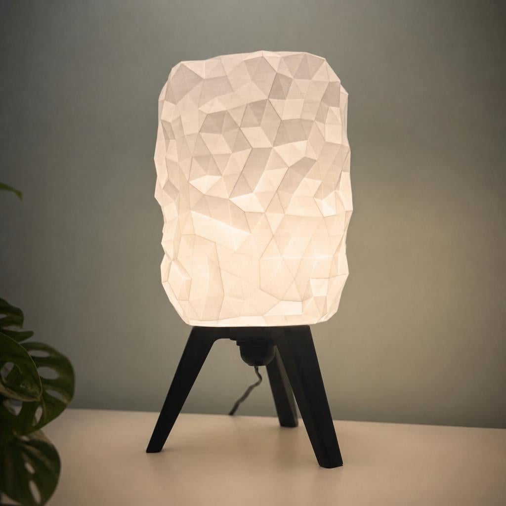 Moderne design tafellamp wit | incl. LED | geometrisch, Kunststof, Nieuw, Ophalen of Verzenden, Modern