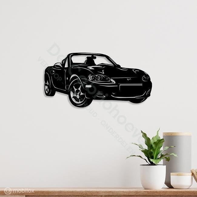 MX5 Wanddecoratie NBFL (48*21cm) Zwart, De Cabriohoeve VOF, Nieuw, Info@cabriohoeve.nl, Julianalaan 9, 9462PG Gasselte, Nederland