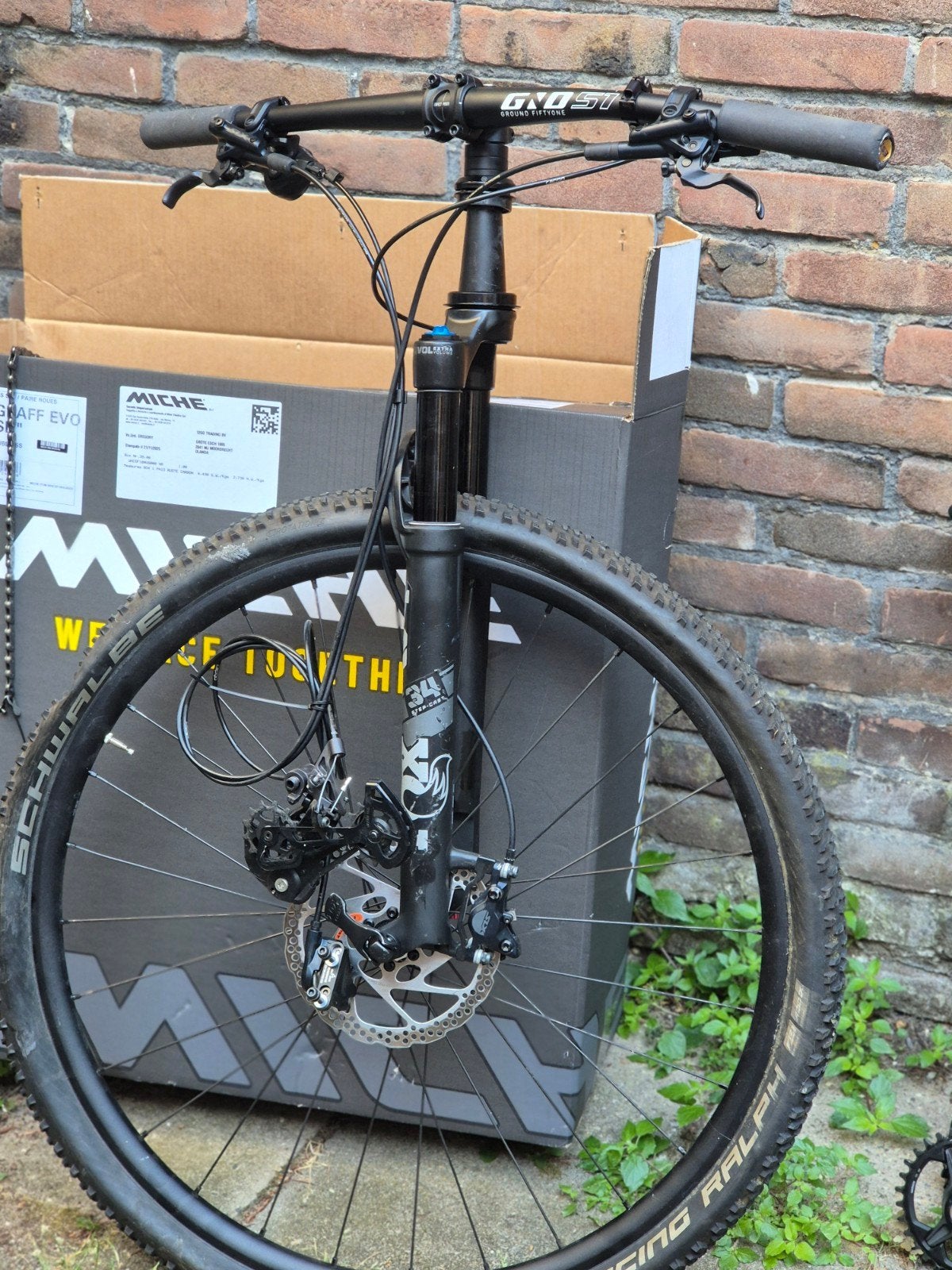 Mountainbike onderdelen: Voorvork, wielen, zadel, crankstel, Fietsen en Brommers, Fietsonderdelen, Ophalen, Fox, Schwalbe, Selle Italia, Shimano