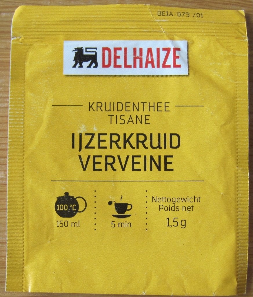 een enkel theezakje van Delhaize kruidenthee - ijzerkruid, Ophalen of Verzenden, Theezakje(s)