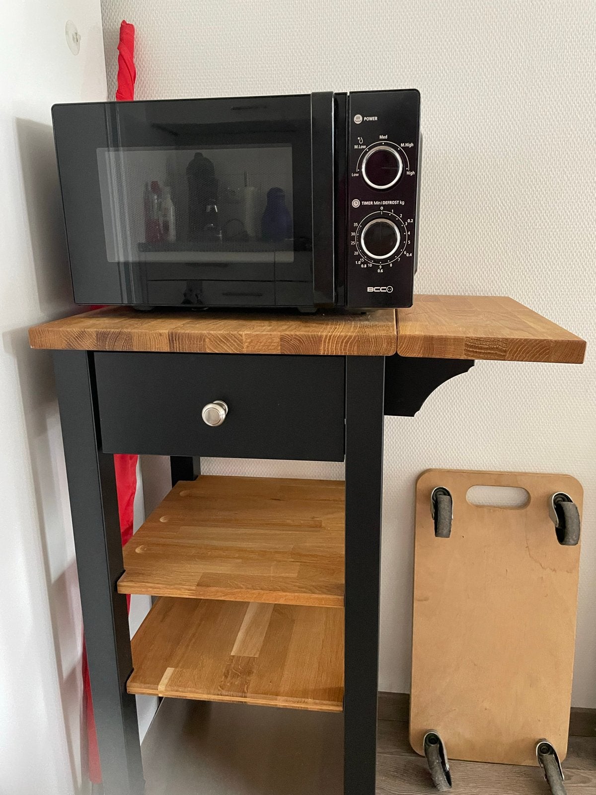 Magnetron met Ikea keukentrolley (uitklapbaar), Ophalen, Gebruikt, Magnetron, Draaiplateau