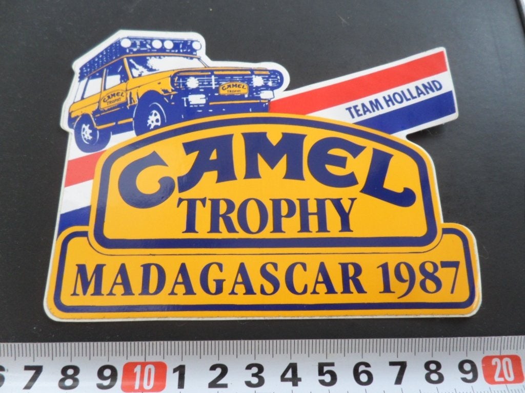 sticker CAMEL Trophy MADAGASCAR 1987 Team holland *, Verzamelen, Ophalen of Verzenden, Zo goed als nieuw