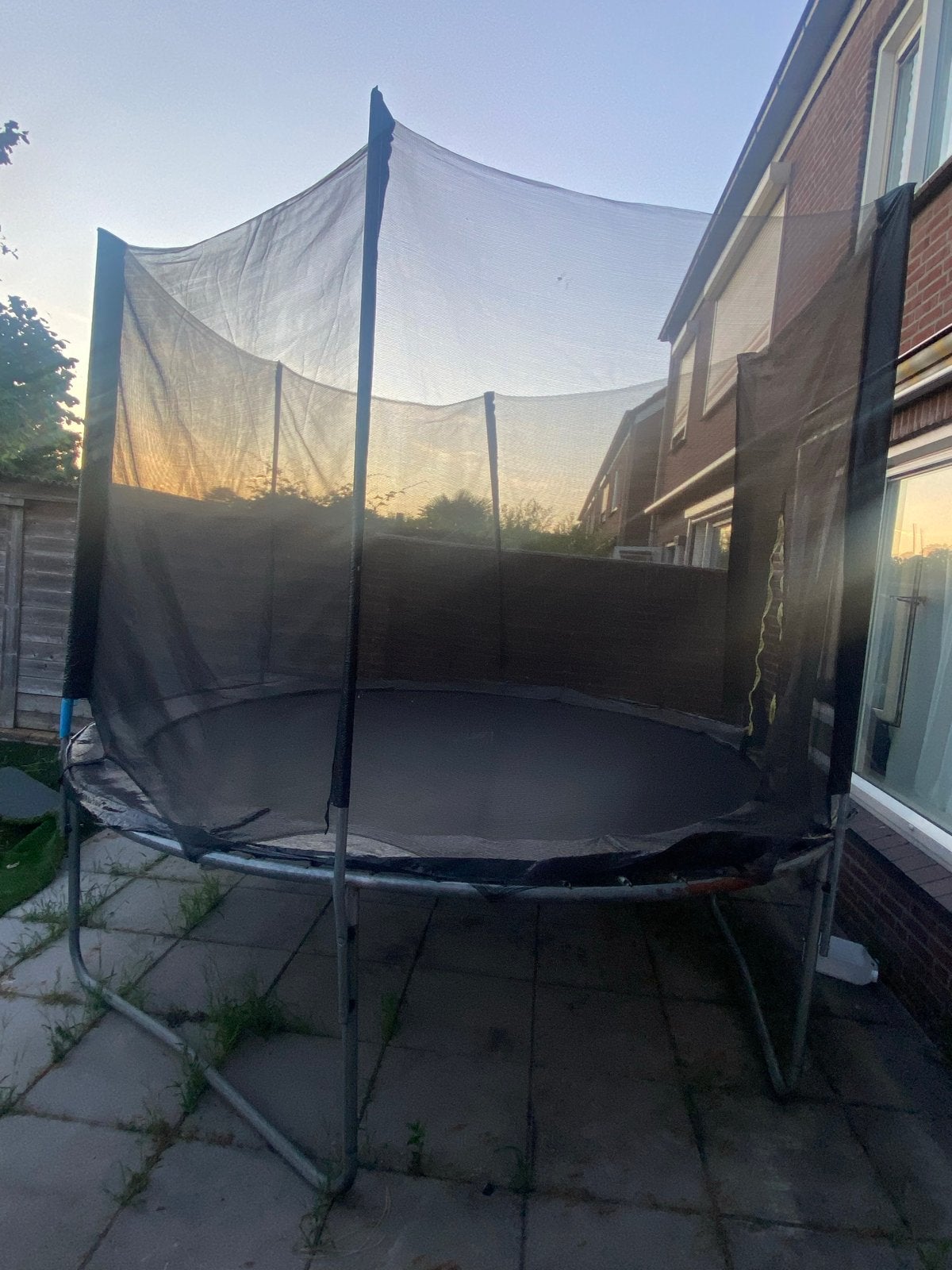 Trampoline 3.05 m met veiligheidsnet en rand, Ophalen of Verzenden, Gebruikt