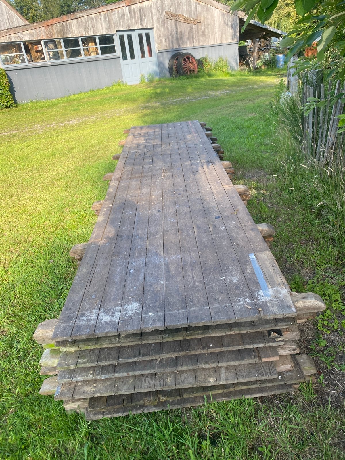 8 stuks Tentvloeren 420x97 cm mancave!, Ophalen of Verzenden, Gebruikt