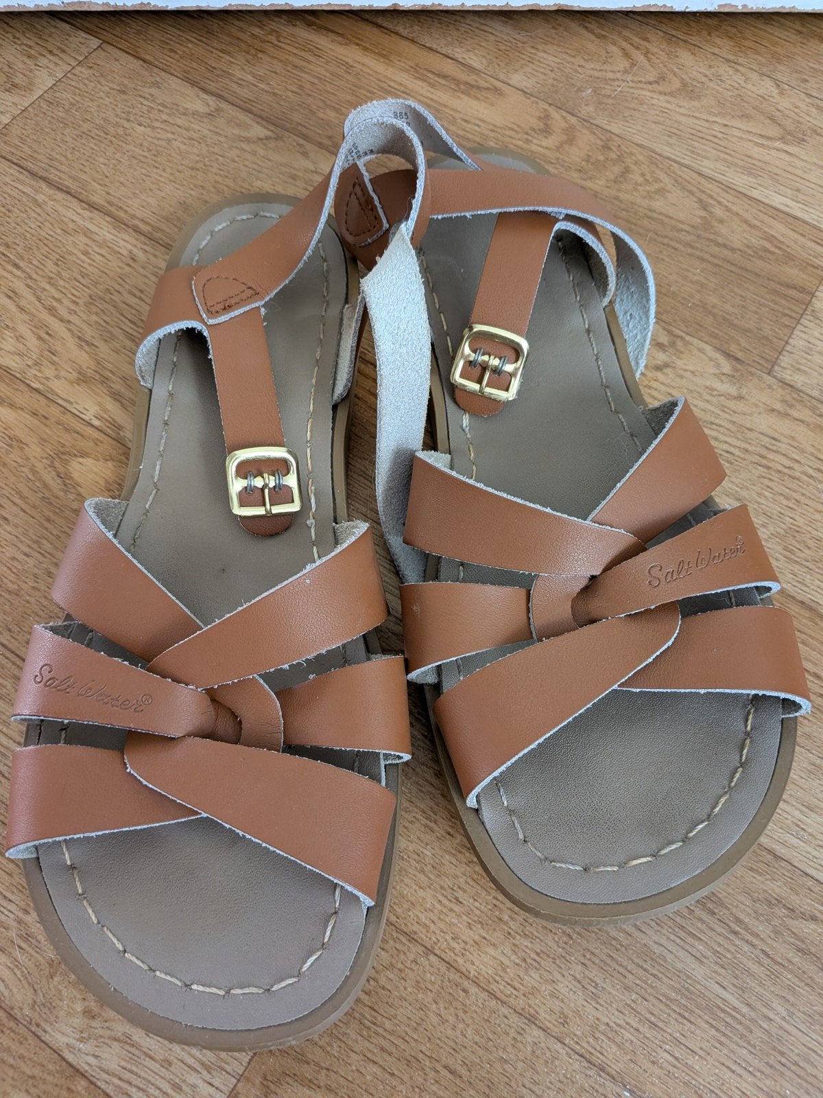 Saltwater Sandalen Tan Maat 7 (EU 40), Ophalen, Bruin, Saltwater, Sandalen of Muiltjes