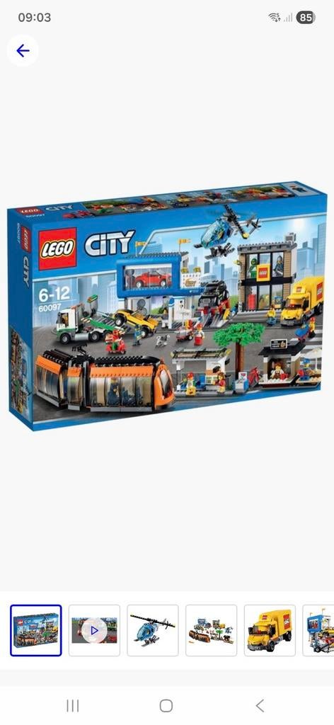 Lego city 60097 stadsplein, Ophalen of Verzenden, Zo goed als nieuw, Complete set, Lego