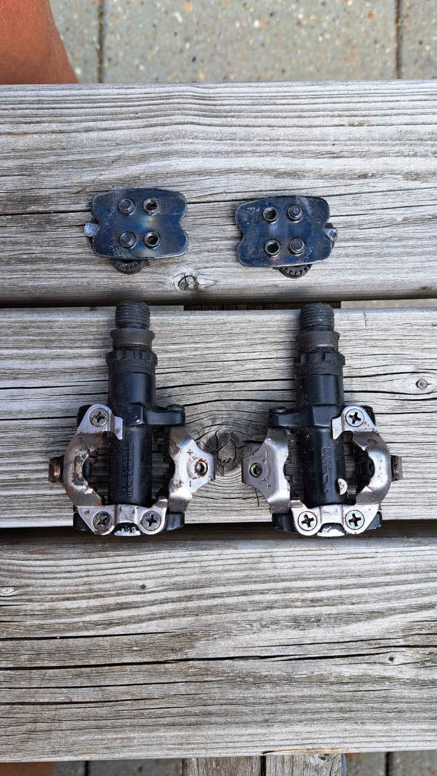 Shimano SPD Pedalen met schoenplaatjes, Fietsen en Brommers, Fietsonderdelen, Crankstel of Pedalen, Gebruikt, Ophalen of Verzenden