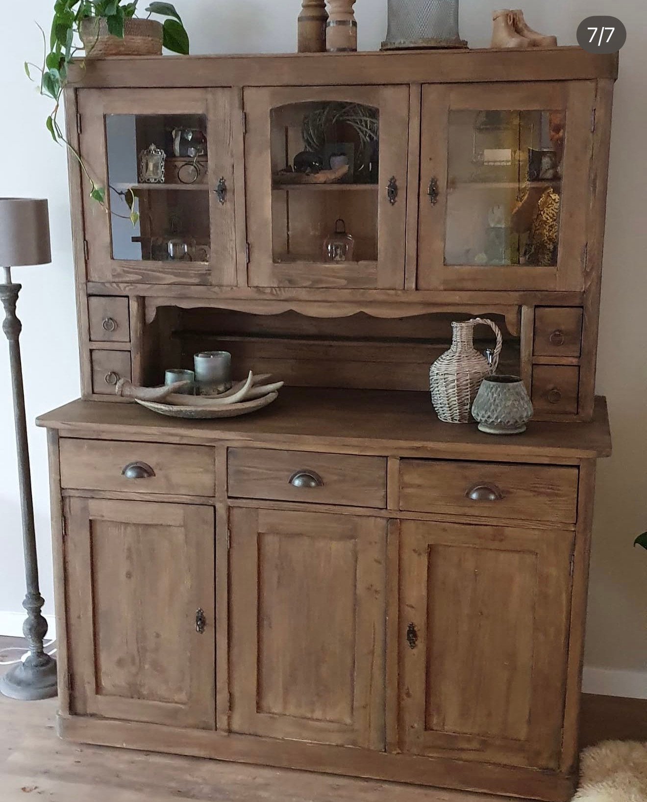 Oud grenen buffetkast, Huis en Inrichting, Ophalen, 200 cm of meer, Grenenhout, 25 tot 50 cm