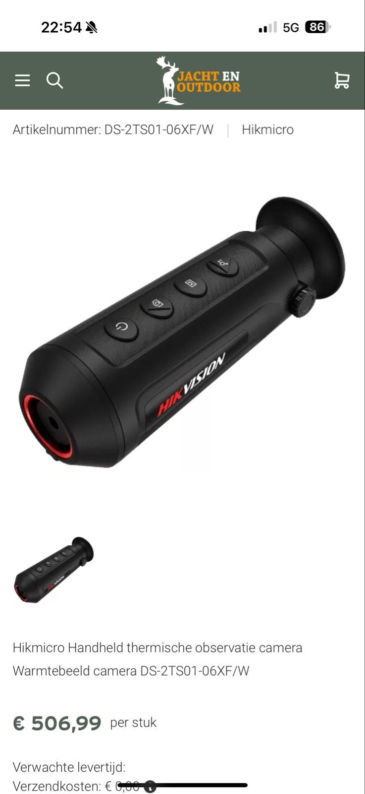 Hikvision/Hikmicro Handheld Thermische Warmtebeeld Camera, Ophalen, Zo goed als nieuw, Overige typen