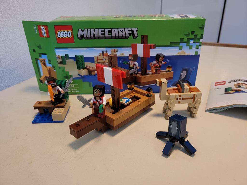 LEGO Minecraft De Piratenboot Expeditie (21259), Minecraft, Lego, Ophalen of Verzenden, Zo goed als nieuw