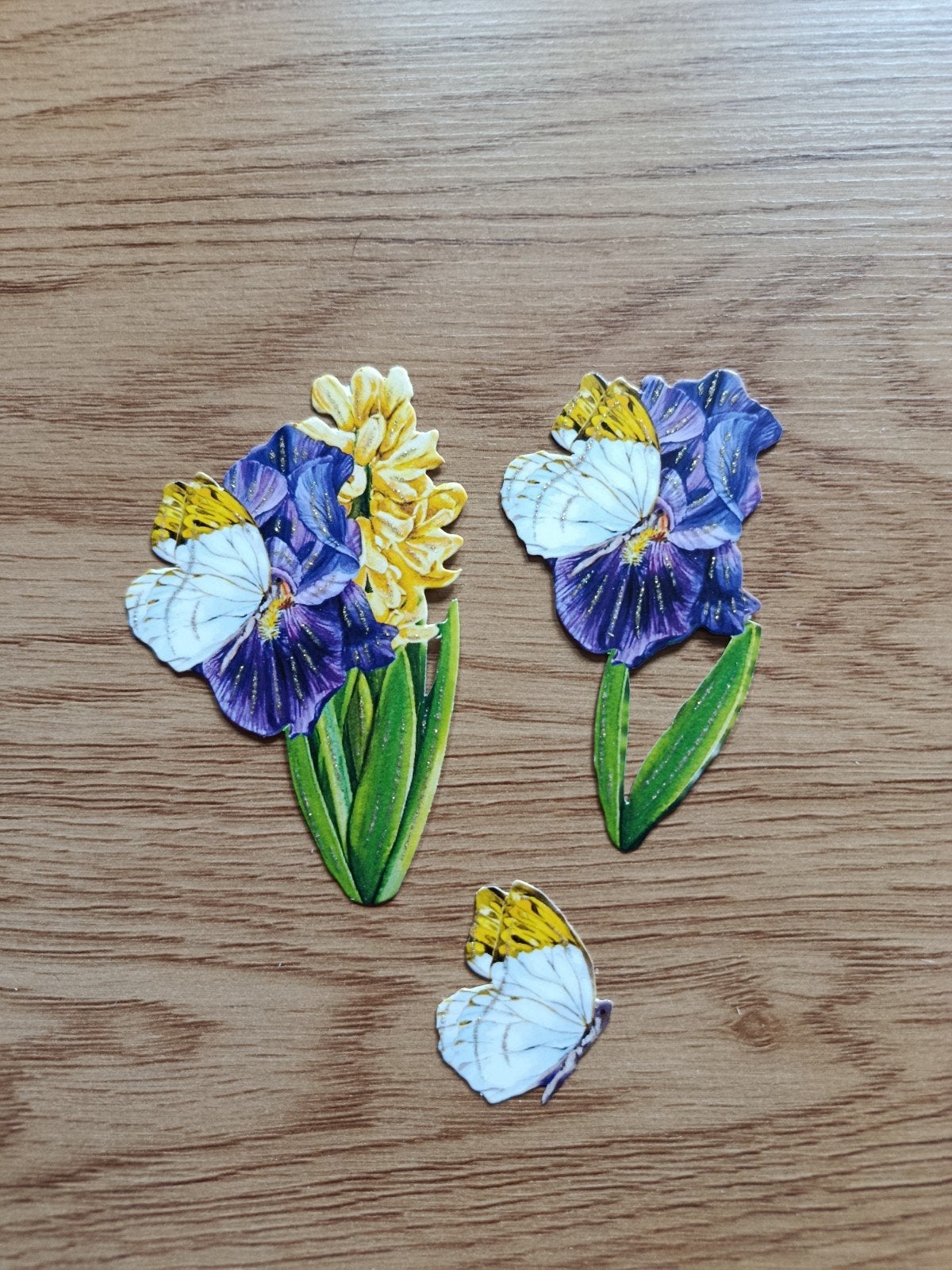 3D plaatjes bloem met vlinder,, Ophalen of Verzenden, Nieuw, Overige thema's, Overige typen