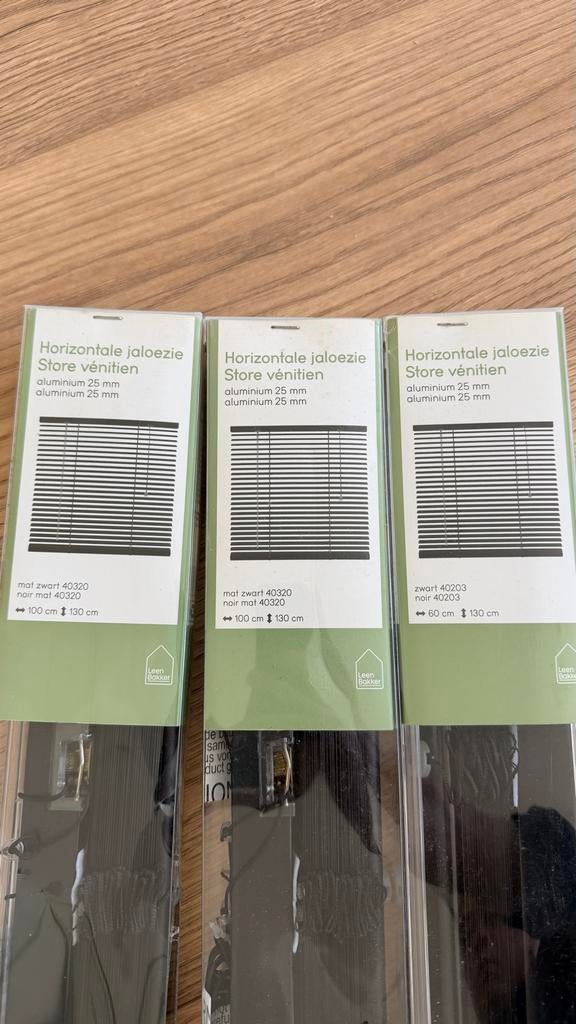 3x Leen Bakker Horizontale jaloezieën mat zwart, Ophalen, Nieuw, Zwart