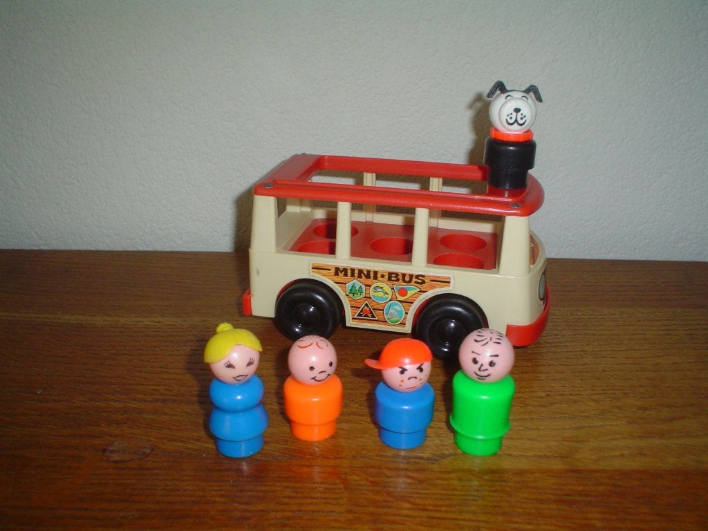 Vintage busje, popjes., Ophalen of Verzenden, Zo goed als nieuw, Speelset, Met geluid