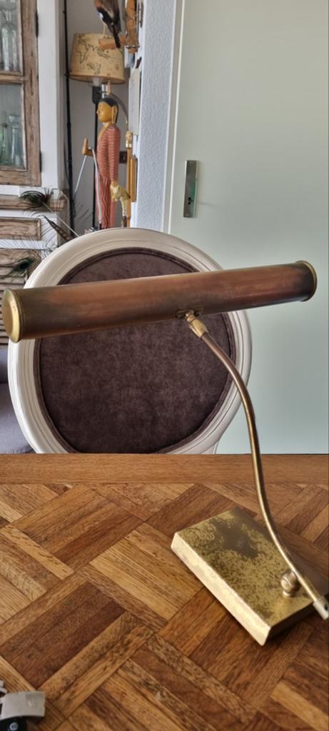 Messing Anvia Almelo pianolamp, jaren 70, Antiek en Kunst, Antiek | Lampen, Ophalen of Verzenden