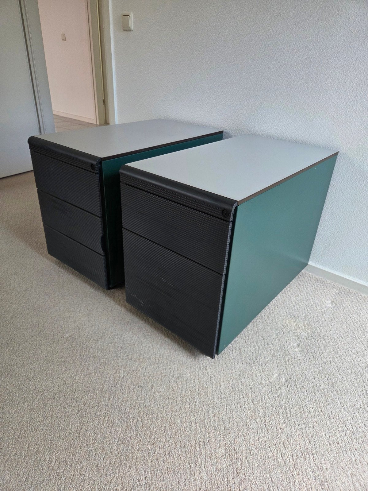2x industriële mezzo ladenblok, bureaukast archiefkast, Ophalen, 25 tot 50 cm, Minder dan 50 cm, Minder dan 100 cm
