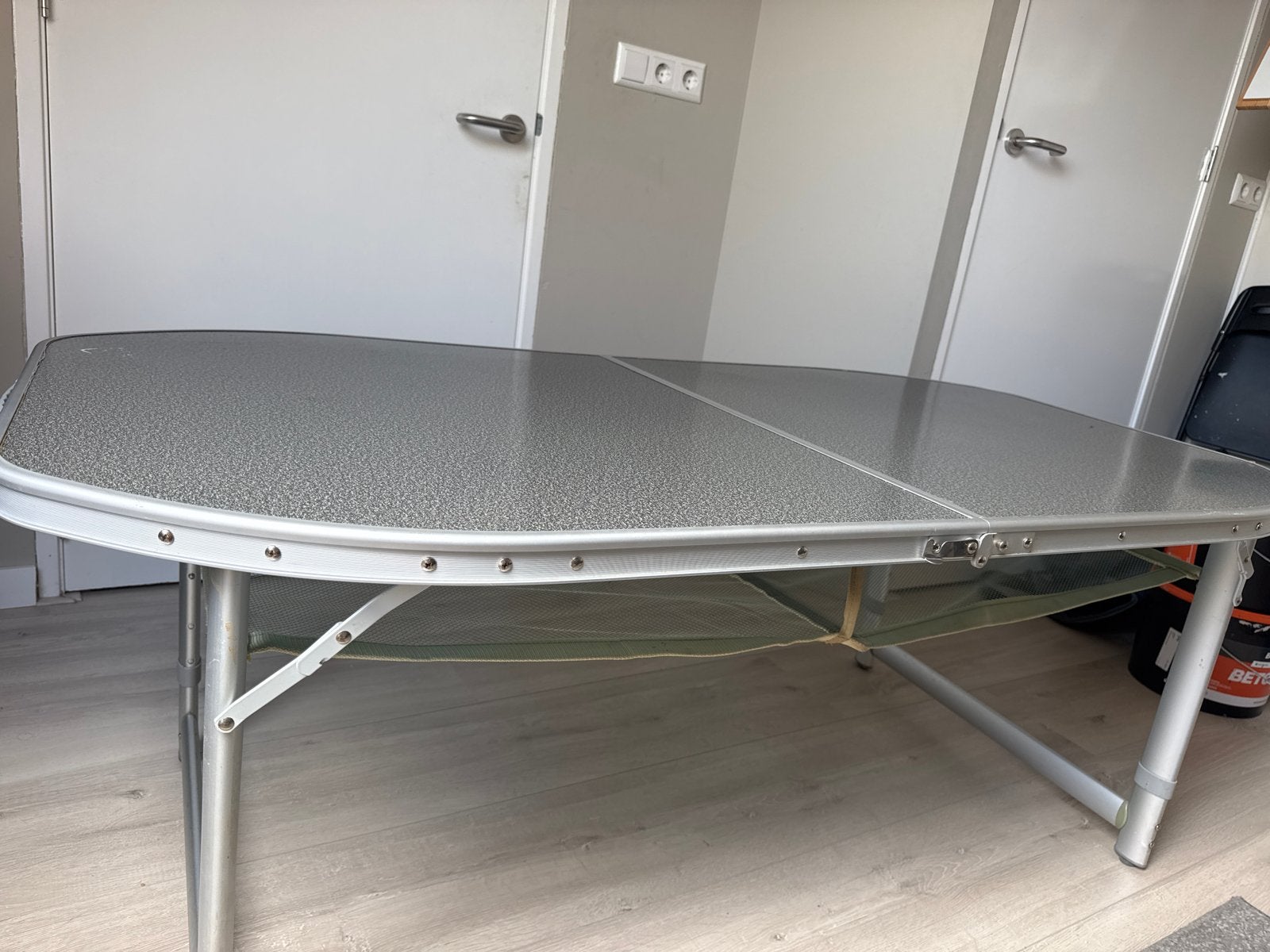 80x150 DEFA Campingtafel met draagtas instelbaar 3 hoogtes, Ophalen, Gebruikt, Campingtafel