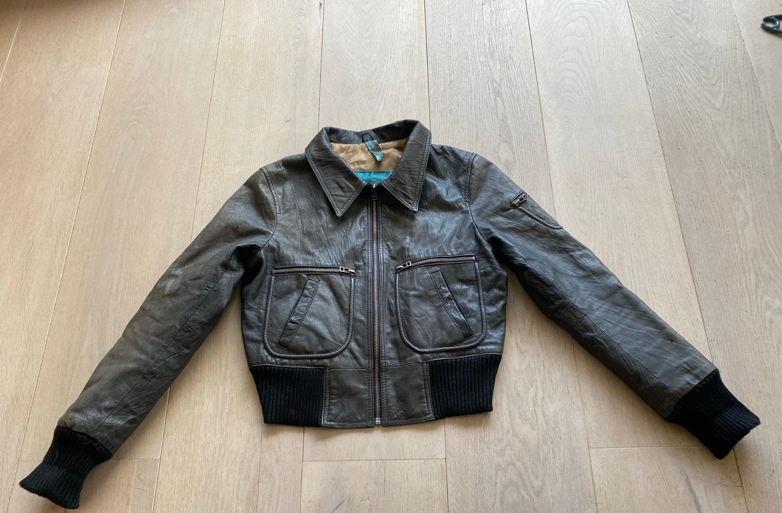 Leren jas redbeard Lnieuwstaat, Kleding | Dames, Ophalen of Verzenden, Zo goed als nieuw, Maat 42/44 (L), Zwart