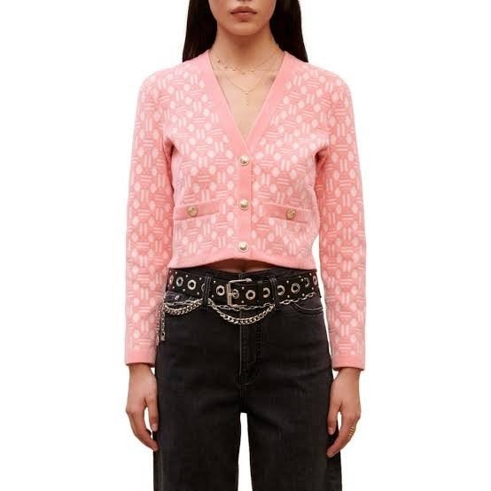 Maje roze gebreid vest met gouden knopen, Kleding | Dames, Nieuw, Ophalen of Verzenden, Maje, Roze