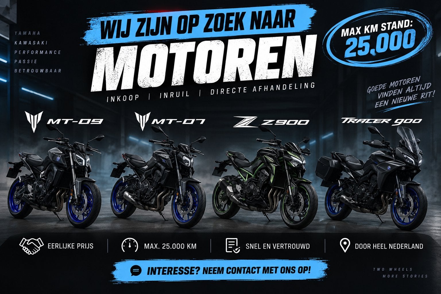 Gezocht: Motoren MT 07 09 Tracer 9 Z 900, Ophalen, Gebruikt, Motoren