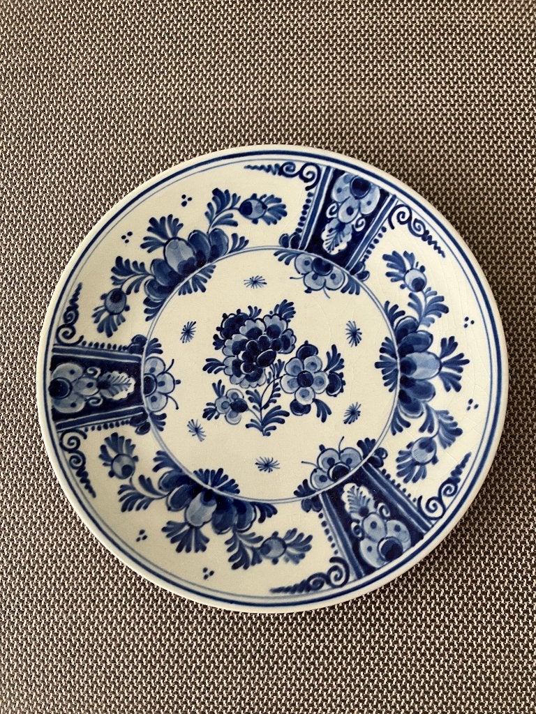 Porceleyne Fles bord met bloemen, Ophalen of Verzenden