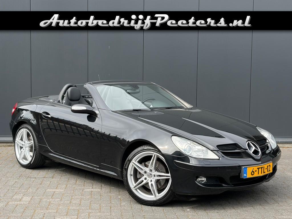 Mercedes-benz SLK-KLASSE SLK 280 Automaat Leder Navigatie Cr, Auto's, Gebruikt, Lederen bekleding, Cabriolet, Zwart