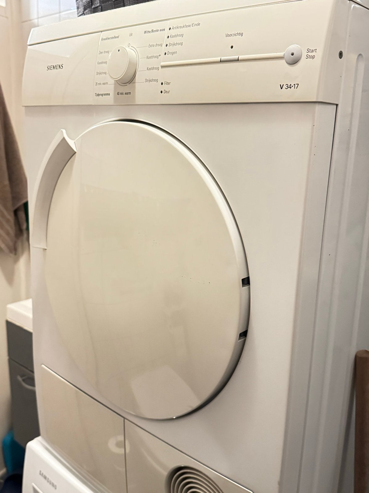 Siemens V 34-17 Luchtafvoer Wasdroger - Goede Staat, Ophalen, 6 tot 8 kg, Luchtafvoer, Zo goed als nieuw