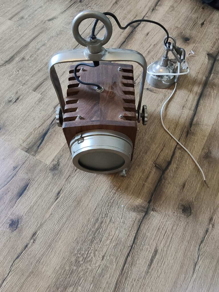 Vintage Stijl Houten Spotlight Lamp, Ophalen
