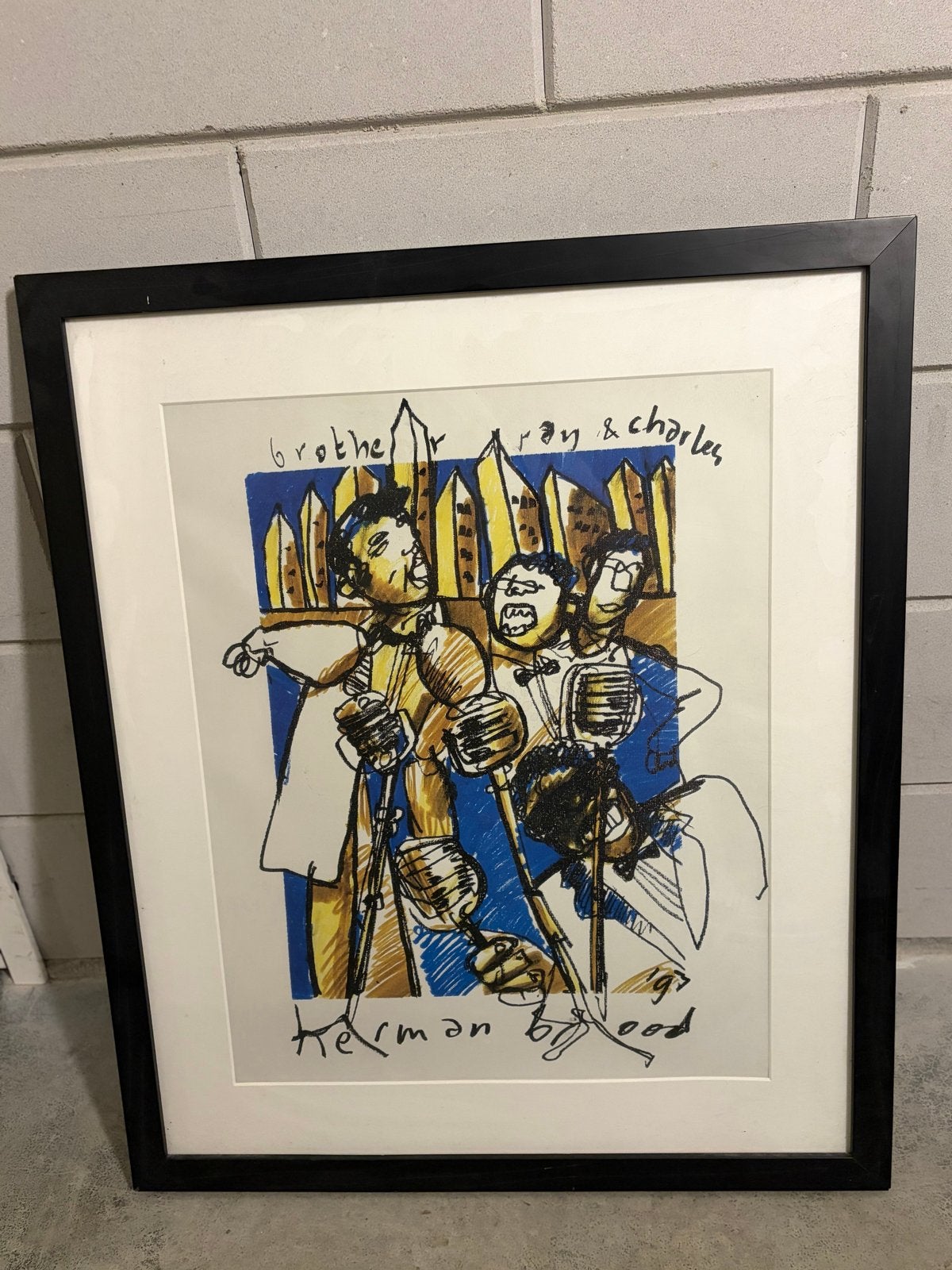 Herman Brood - Brother Ray & Charles (Gesigneerd), Ophalen, Zeefdruk, Overige technieken, Gesigneerd