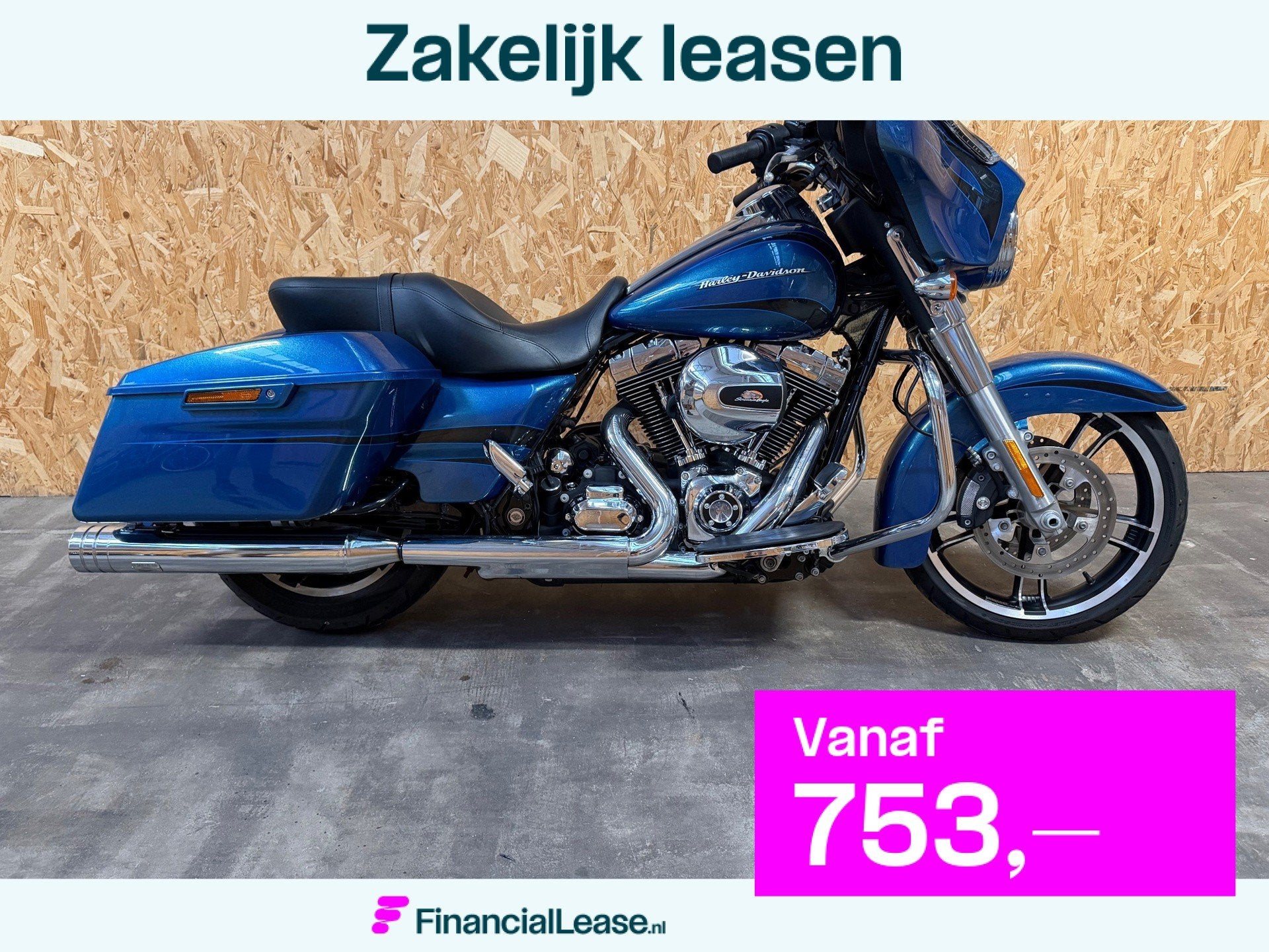 Harley Davidson Street glide 5hd Candy Bleu model 2014, 1690 cc, Toermotor, Handgeschakeld, Gebruikt