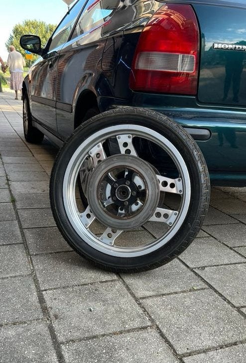 Honda CX 500 Eurosport/Turbo velg met band en schijven, Ophalen, Gebruikt