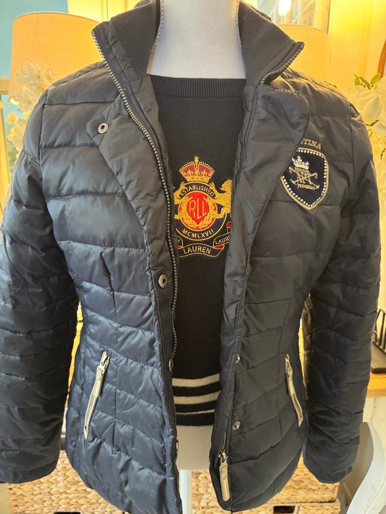 Blauw jas Argentina, 38/M, goede staat., Kleding | Dames, Jassen | Winter, Ophalen of Verzenden, Nieuw, Maat 38/40 (M), Blauw