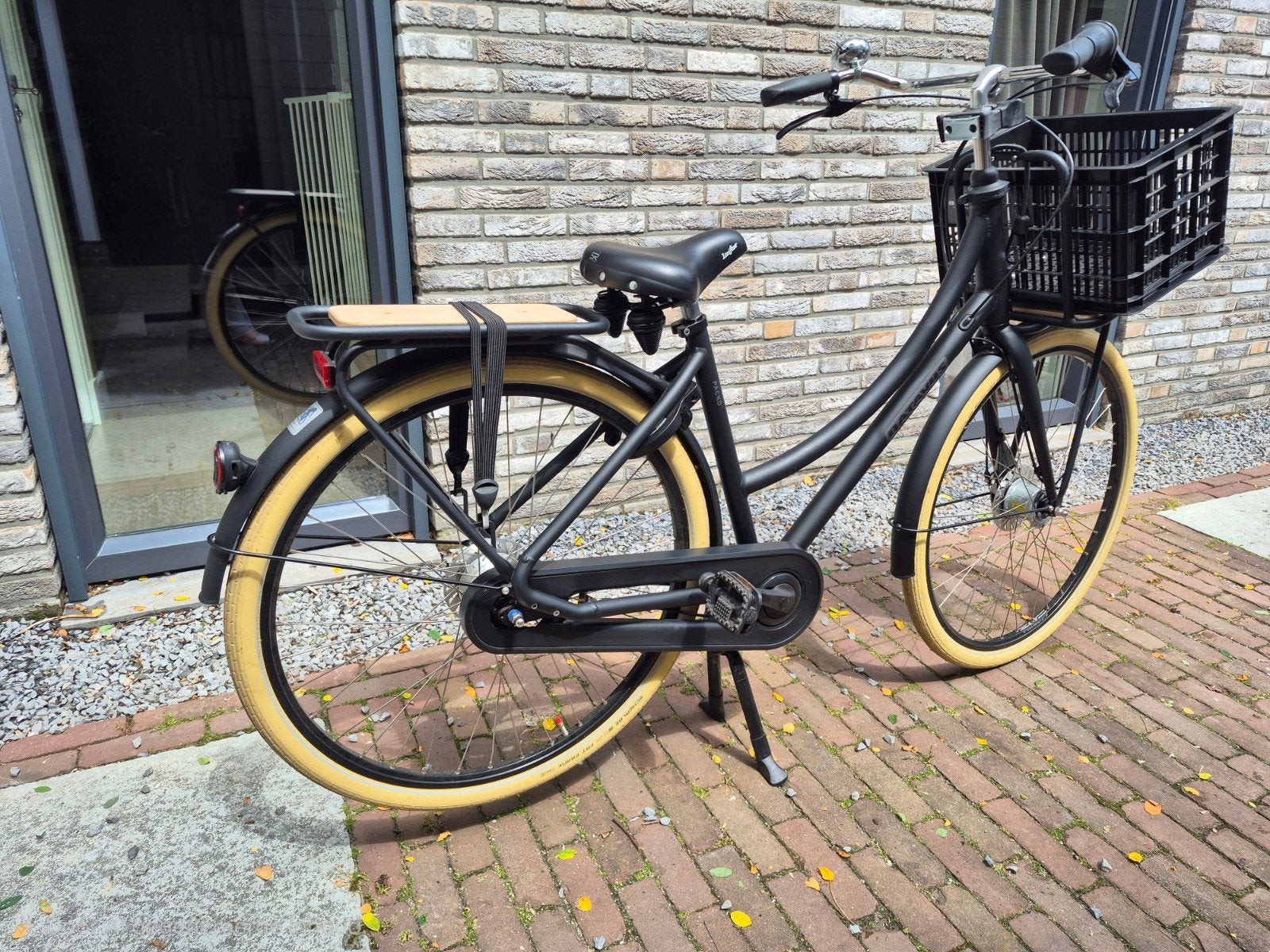 Prachtige Zwarte Batavus Packd Transportfiets (49 cm), Ophalen, 47 tot 50 cm, Versnellingen, Batavus