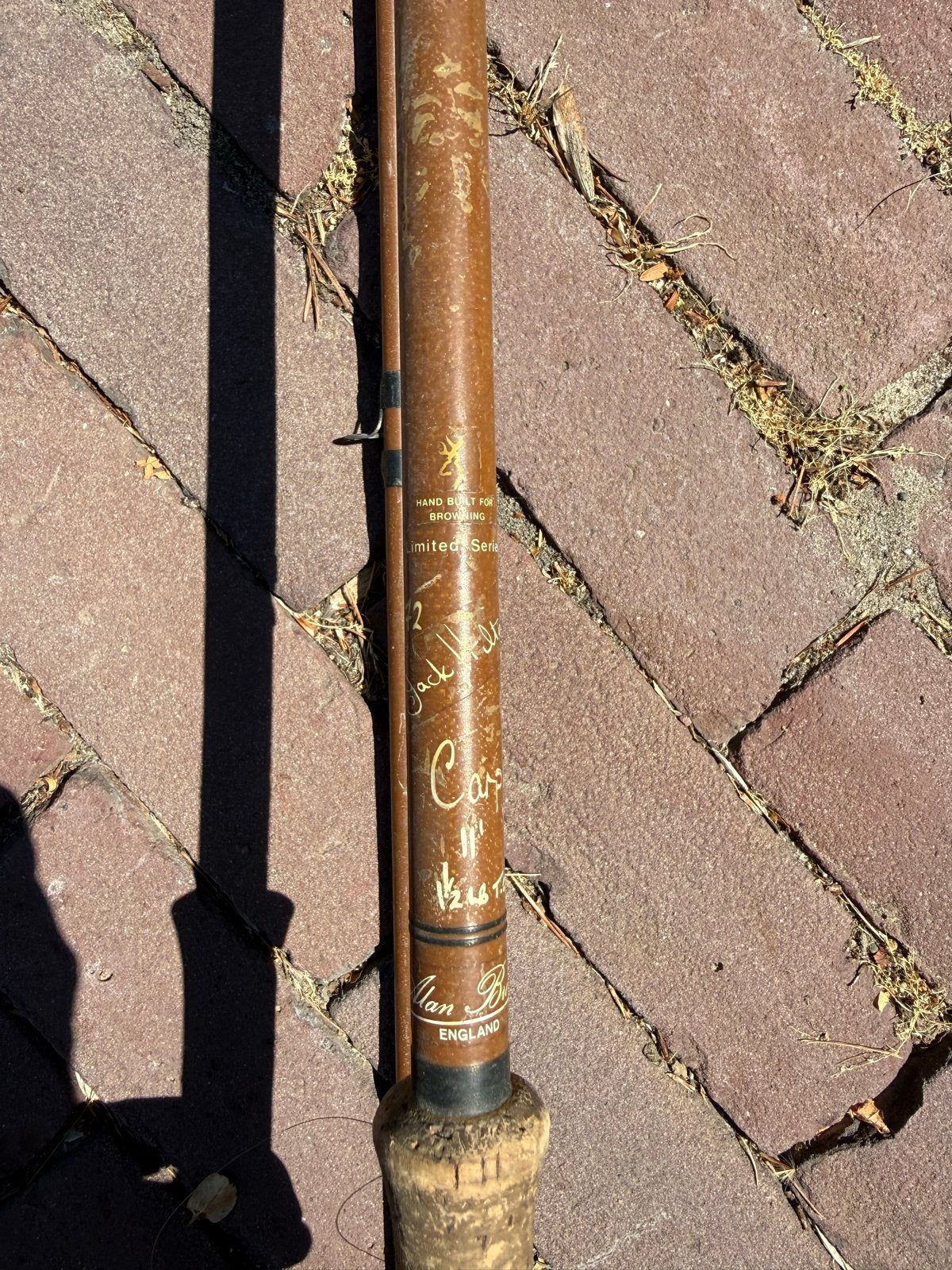 Klassieke handgebouwde karperhengel met Penn molen, Ophalen, Gebruikt, Complete hengel