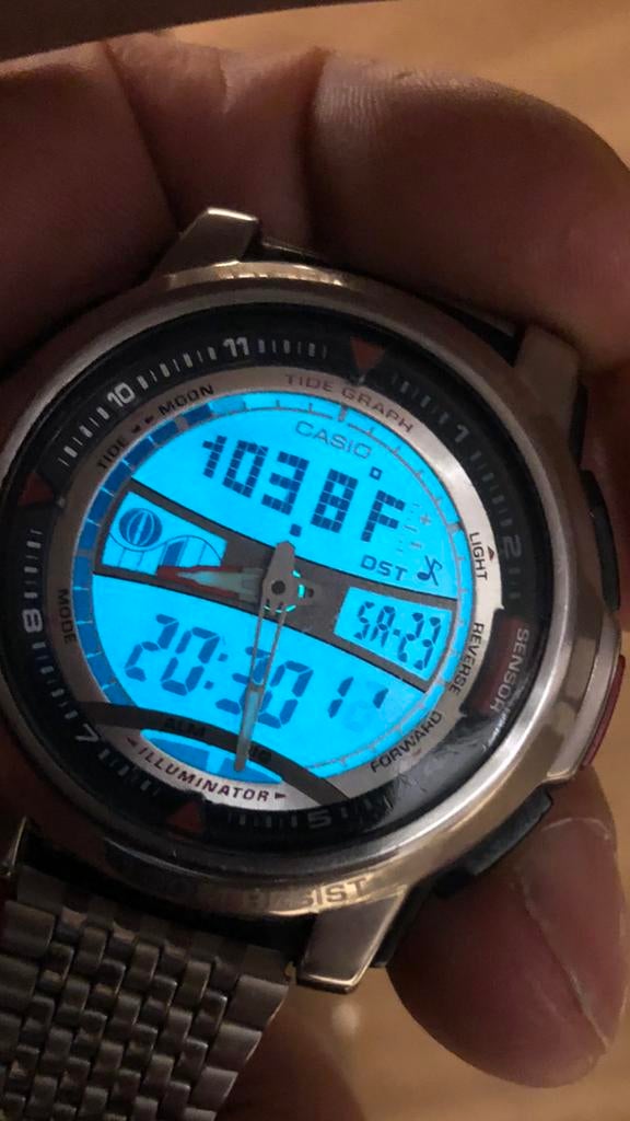 Vintage casio agf-100, Ophalen of Verzenden, Zo goed als nieuw, Staal, Casio
