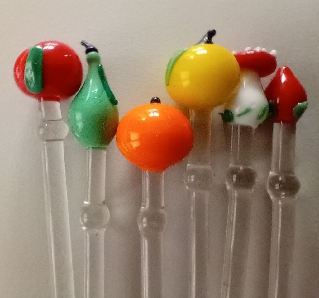 Antieke glazen cocktailprikkers, Antiek en Kunst, Ophalen of Verzenden