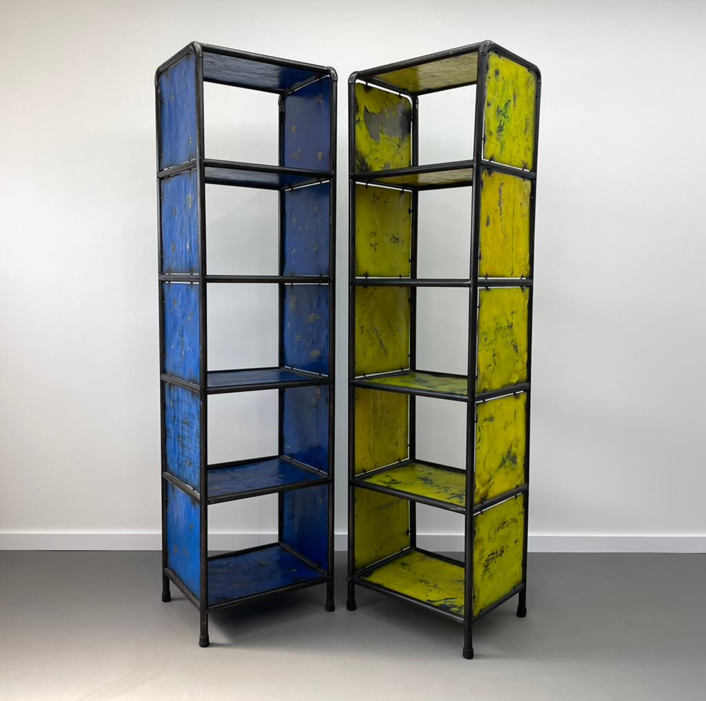 2 unieke industriële kasten, Ophalen, Zo goed als nieuw, Minder dan 150 cm, Minder dan 100 cm