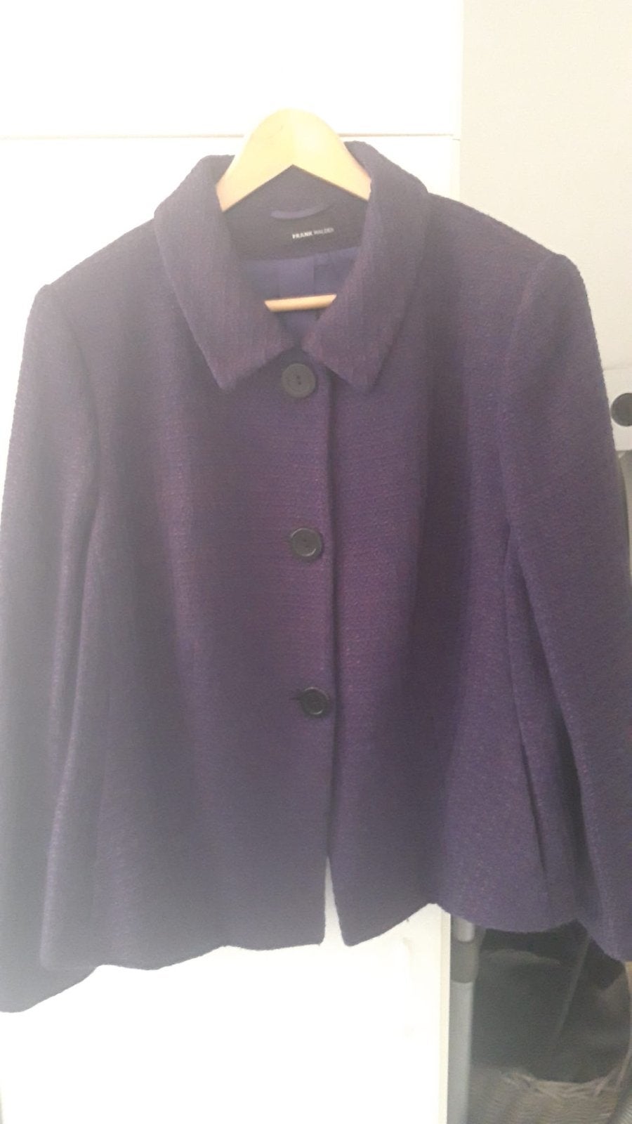 Frank Walder kort winterjasje paars, maat 46, Ophalen of Verzenden, Zo goed als nieuw, Maat 46/48 (XL) of groter, Paars