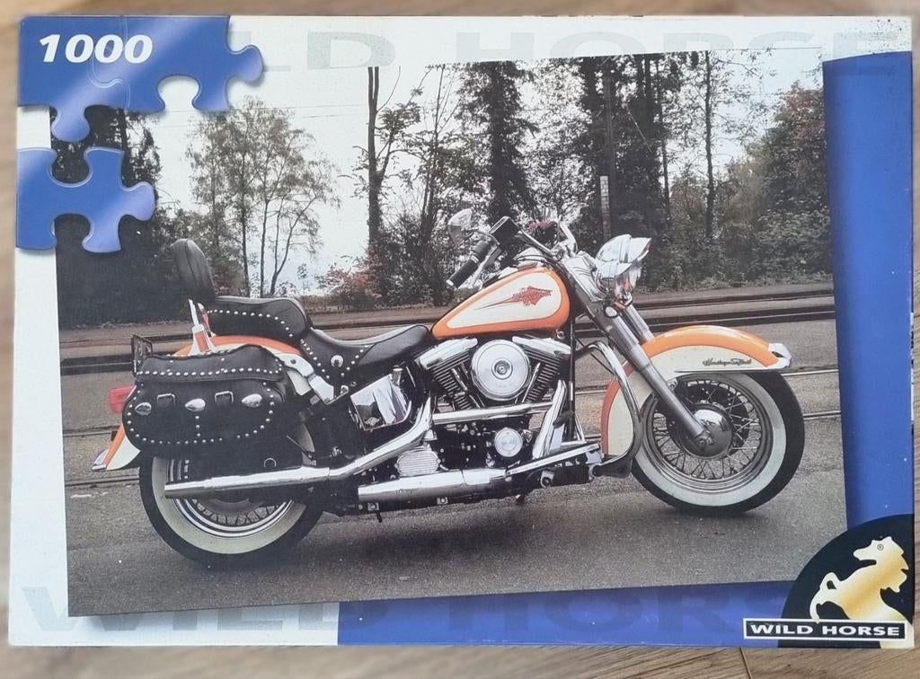 Wild Horse Legpuzzel 1000 stukjes - Harley Davidson, Hobby en Vrije tijd, Denksport en Puzzels, Ophalen of Verzenden, 500 t/m 1500 stukjes