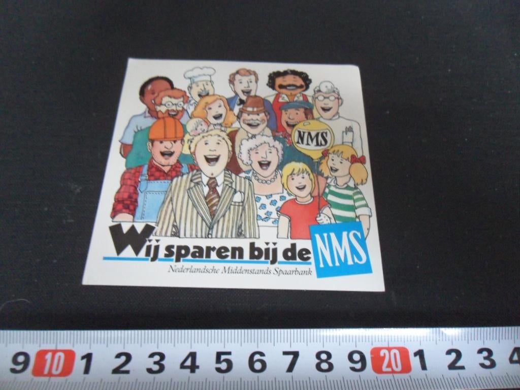 sticker Wij sparen bij de NMS, Verzamelen, Ophalen, Zo goed als nieuw