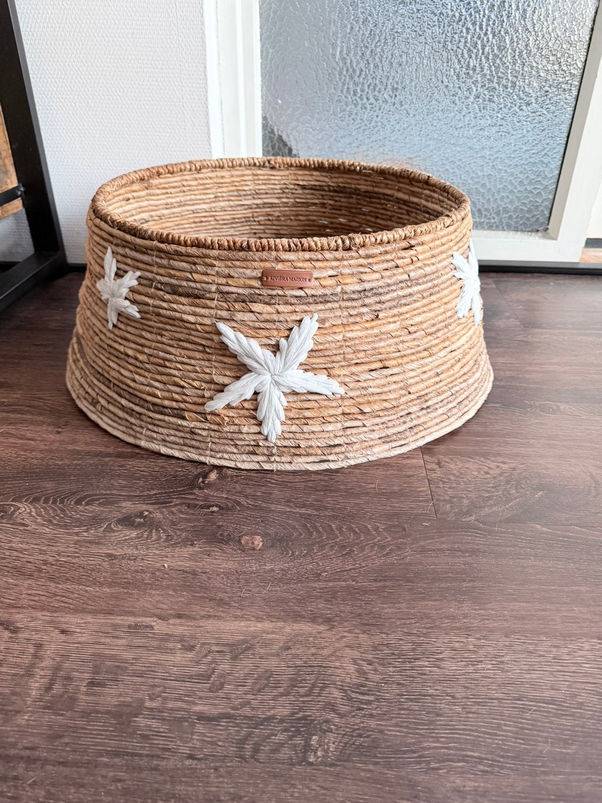 Riviera Maison ÉTOILES TREE STAND COVER, Ophalen, Zo goed als nieuw, Rond, Riet