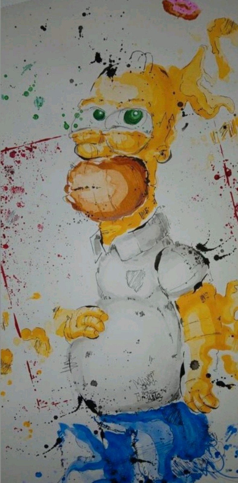Pop Art Schilderij Homer Simpson, Ophalen of Verzenden