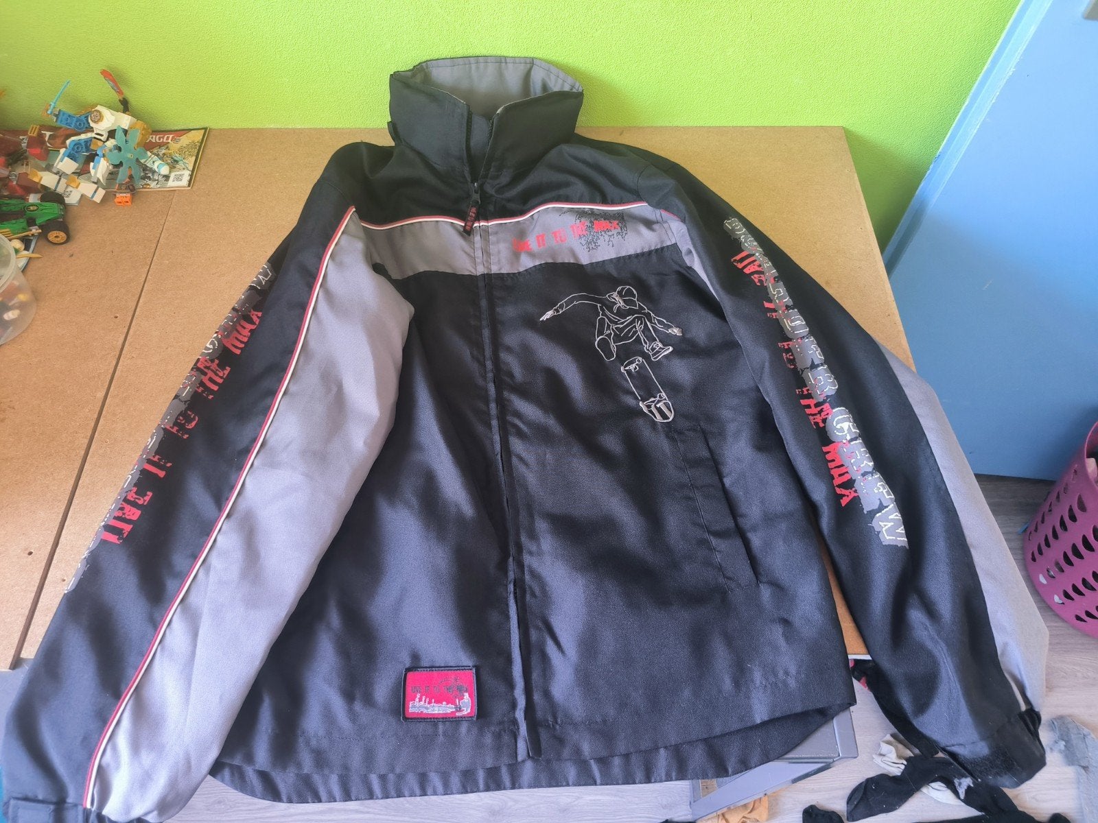 Stoere jongensjas 'Boarder Crew' van Here + There (C&A), Kinderen en Baby's, Kinderkleding | Maat 170, Gebruikt, Ophalen of Verzenden